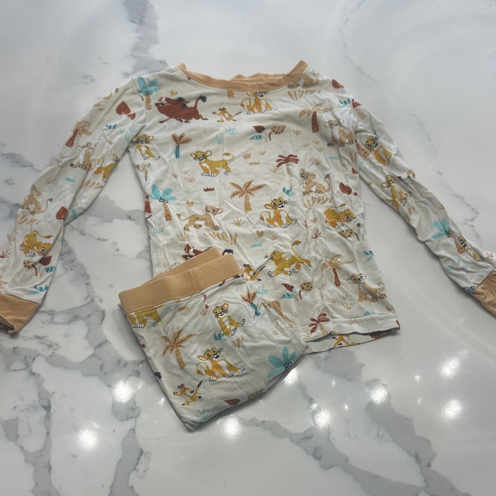 Little Sleepies Cream Safari Print Long Sleeve Pajama Set